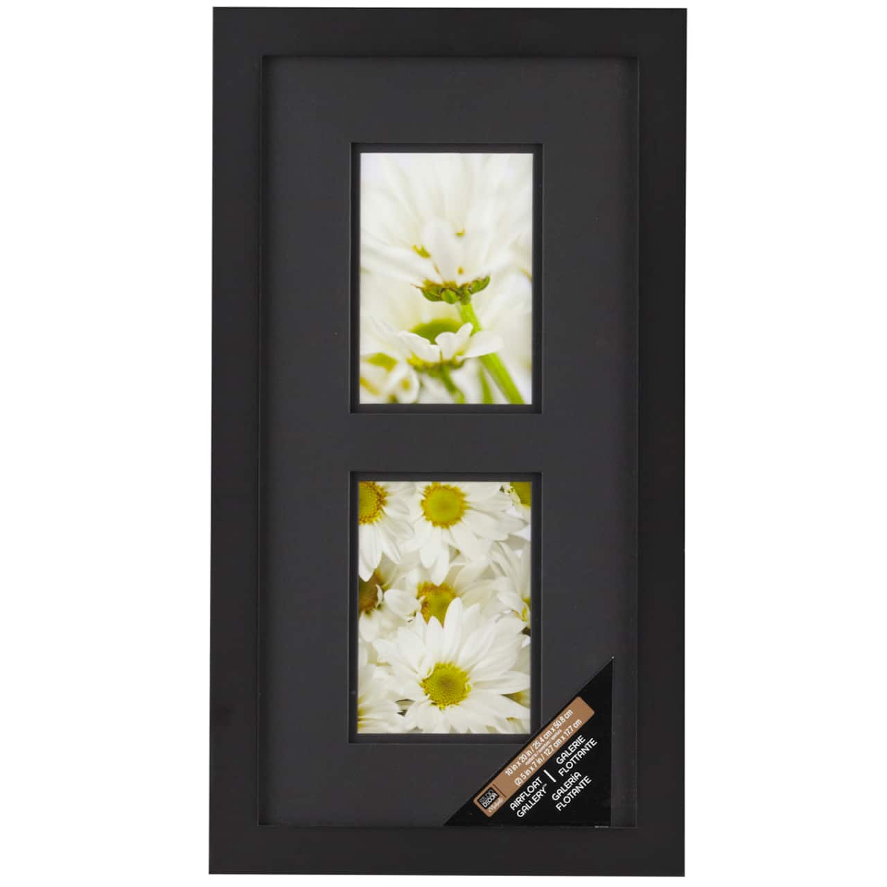 Black 2-Opening Gallery Frame with Black Double Mat by Studio D&#xE9;cor&#xAE;